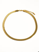 Load image into Gallery viewer, Juliana 18K Gold Non-Tarnish Flat Bold Snake Chain Necklace