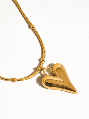 Bay 18K Gold Non-Tarnish Heart Necklace