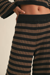 Mocha Patterned Knit Bottom