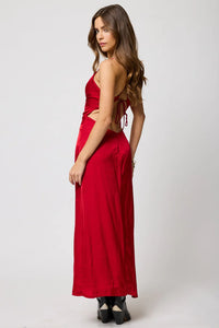 Silky Lucia Maxi Dress-Scarlet