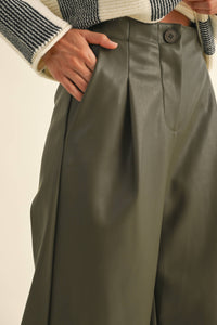 Milani Wide Straight Pant - Olive