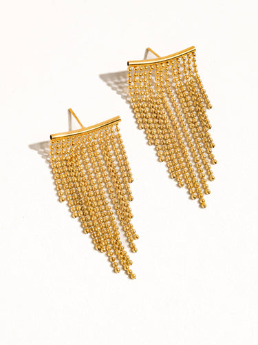 Bryce 18K Gold Non-Tarnish Dressy Tassel Earring
