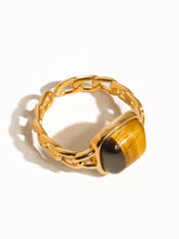 Load image into Gallery viewer, Oriana Non-Tarnish Gemstone Chain Ring