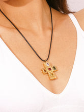 Load image into Gallery viewer, Cole 18K Gold Non-Tarnish Large Cross Necklace