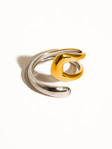 Vill 18K Gold Non-Tarnish Two Toned Ring