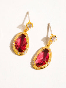 Tria 18K Gold Dressy Gemstone Statement Earring