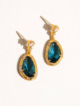 Load image into Gallery viewer, Tria 18K Gold Dressy Gemstone Statement Earring