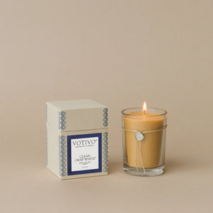 Votivo 6.8 oz Aromatic Candle | Clean Crisp White