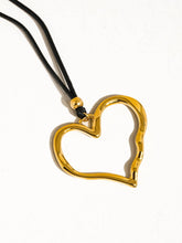 Load image into Gallery viewer, Jeffrey 18K Gold Non-Tarnish Large Heart Necklace