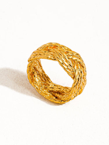 Celeste 18K Gold Vintage Twisted Bold Ring