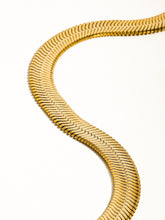 Load image into Gallery viewer, Juliana 18K Gold Non-Tarnish Flat Bold Snake Chain Necklace
