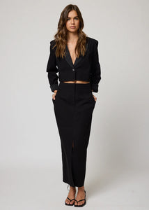 The Matte Twill Crop Blazer