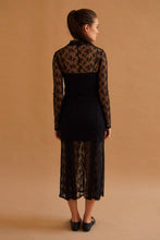 Load image into Gallery viewer, Scarlett Mock Neck Lace Maxi Dress