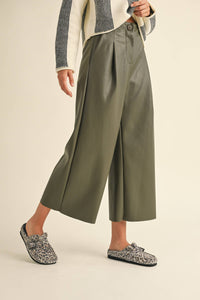 Milani Wide Straight Pant - Olive