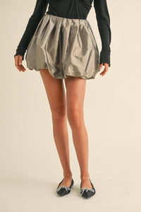 Aimee Metallic Balloon Skirt- Bronze