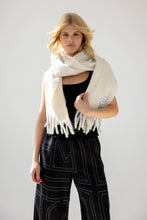 Load image into Gallery viewer, The Reykjavik Scarf with RWS wool- Natural White