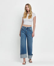 Load image into Gallery viewer, Super High Rise Cuff Baggy Jeans