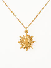 Load image into Gallery viewer, Costa 18K Gold Sun Necklace