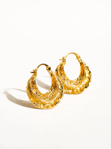 Winfred 18K Gold Swirl Hoop Earring