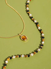 Load image into Gallery viewer, Aries Contemporary Stacked Beads and Gemstone Necklace