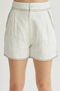 Angela Contrast Stitch Shorts