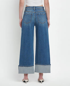 Super High Rise Cuff Baggy Jeans