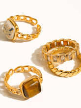 Load image into Gallery viewer, Oriana Non-Tarnish Gemstone Chain Ring