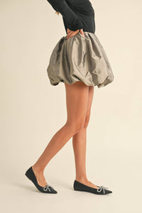 Aimee Metallic Balloon Skirt- Bronze