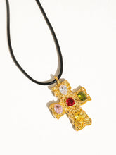 Load image into Gallery viewer, Cole 18K Gold Non-Tarnish Large Cross Necklace