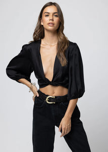 Silky Knot Front Top