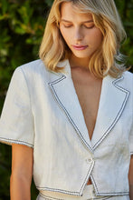 Load image into Gallery viewer, Jessie Contrast Stitch Blazer Top