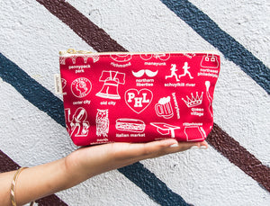 Philadelphia Zipped Pouches - Red