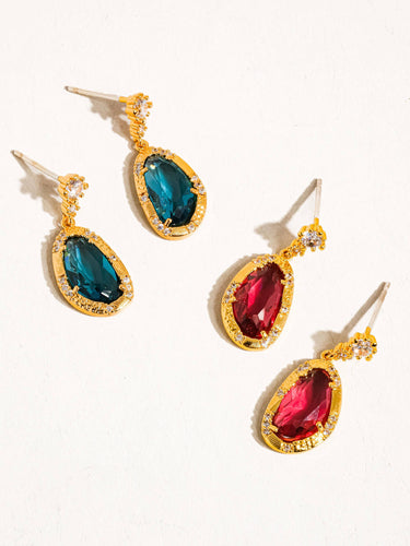 Tria 18K Gold Dressy Gemstone Statement Earring