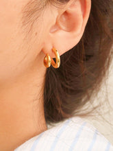 Load image into Gallery viewer, Maddison-Gold Non-Tarnish Double C Hoop Earring