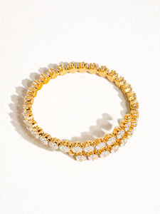 Maëlys 18K Gold Non-Tarnish CZ Glam Bracelet