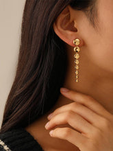 Load image into Gallery viewer, Pallas 18K Gold Round Drop Earring
