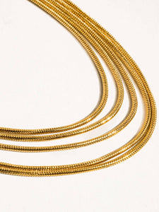 Parie 18K Gold Non-Tarnish Layered Chain Necklace