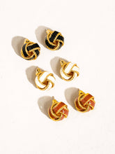 Load image into Gallery viewer, Astor 18K Gold Basket Weaved Ball Studs