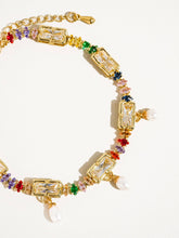 Load image into Gallery viewer, Brillare 14K Bracelet with Multicolor Oval Gemstone