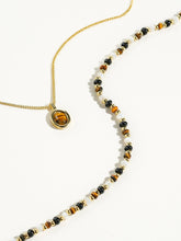 Load image into Gallery viewer, Aries Contemporary Stacked Beads and Gemstone Necklace