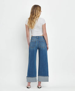 Super High Rise Cuff Baggy Jeans