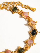 Load image into Gallery viewer, Skylar 18K Gold Multi-Stone Chained Bracelet &amp; Necklace