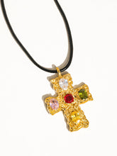 Load image into Gallery viewer, Cole 18K Gold Non-Tarnish Large Cross Necklace