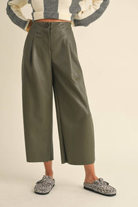 Milani Wide Straight Pant - Olive