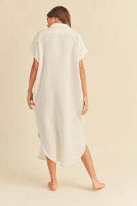 Double Gauze Buttondown Shirt Dress