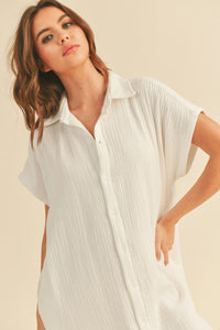 Double Gauze Buttondown Shirt Dress